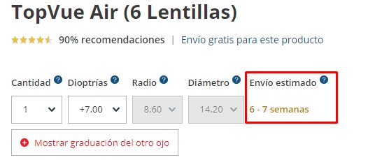 ES tiempo de entrega