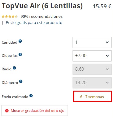 ES tiempo de entrega