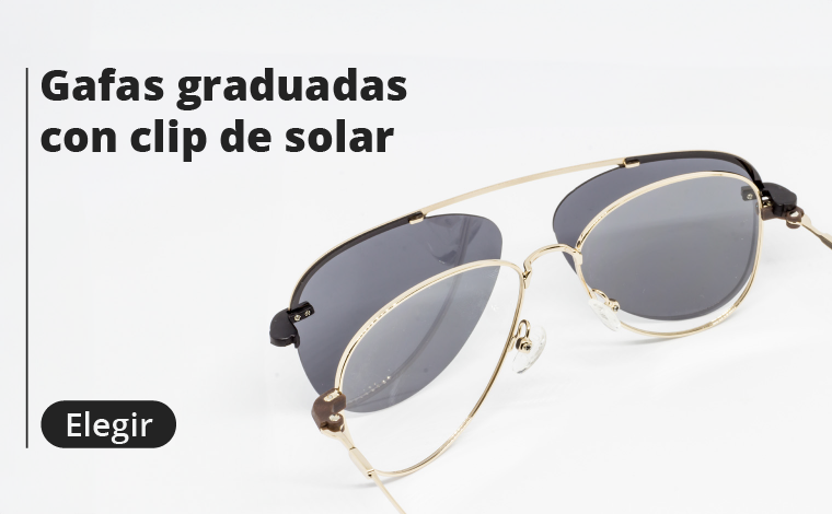 Gafas graduadas con clip de solar