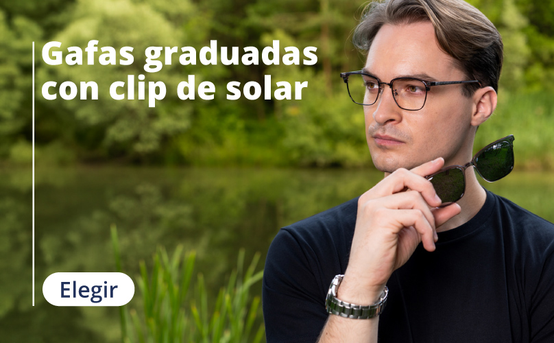 Gafas graduadas con clip de solar