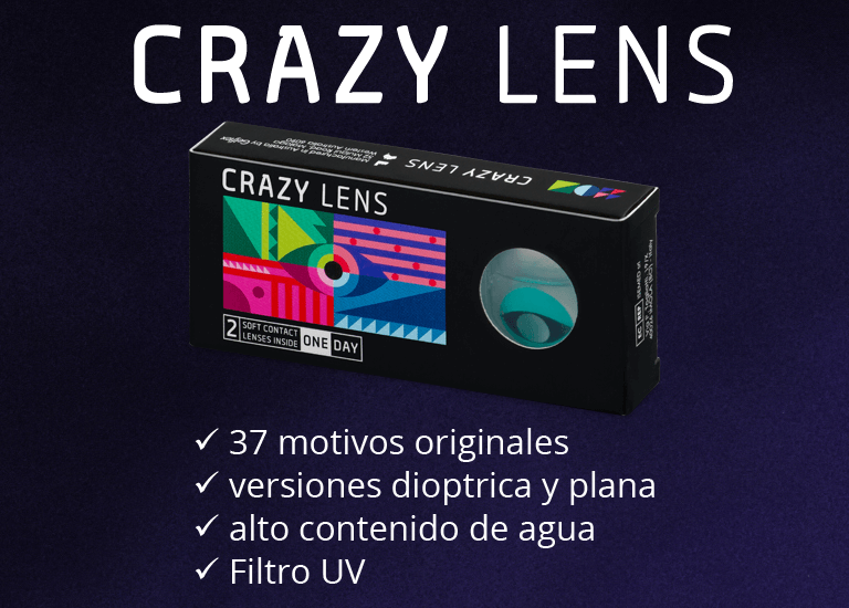 37 motivos originales, versiones dioptrica y plana, alto contenido de agua, Filtro UV