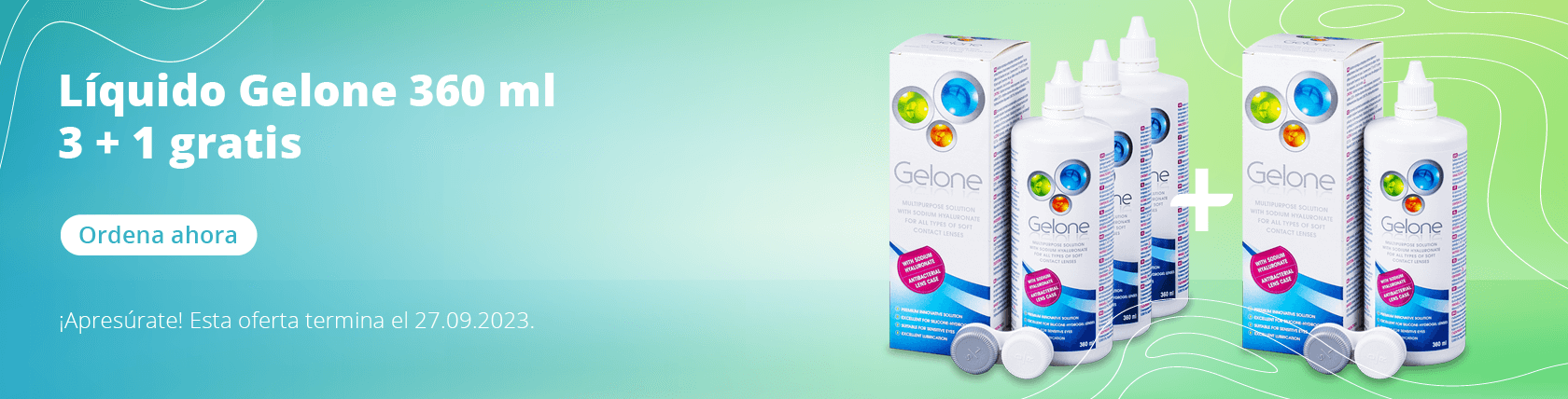Líquido Gelone 360 ml 3 + 1 gratis