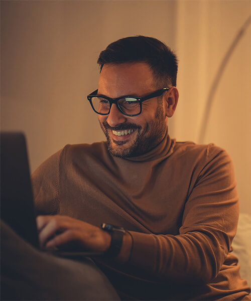Gafas de hombre para el ordenador