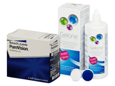 PureVision (6 lentillas) + líquido Gelone 360 ml
