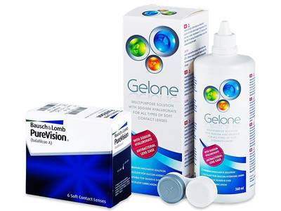 PureVision (6 lentillas) + Líquido Gelone 360 ml