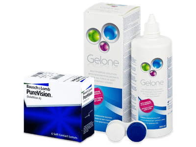 PureVision (6 lentillas) + líquido Gelone 360 ml