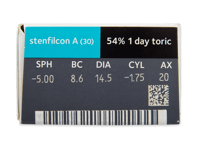 MyDay daily disposable toric (30 Lentillas) - Previsualización de atributos