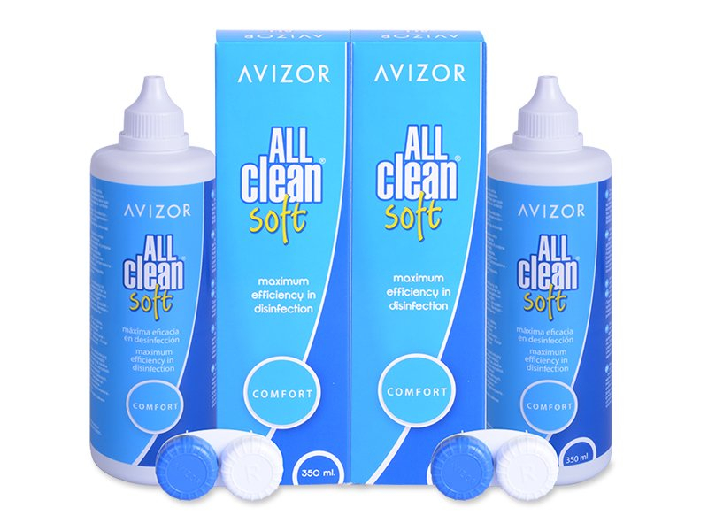 Líquido Avizor All Clean Soft 2 x 350 ml  - Pack ahorro - solución doble