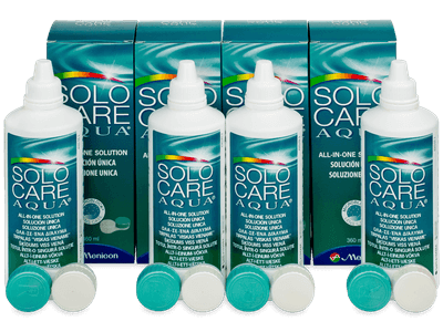 Líquido SoloCare Aqua 4 x 360 ml - Pack ahorro - 4-solución 