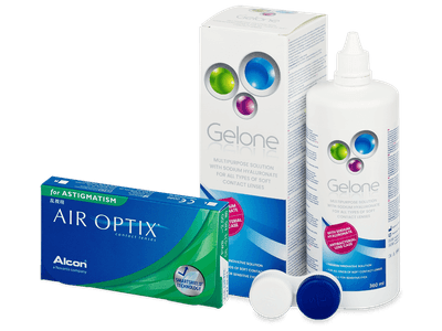 Air Optix for Astigmatism (6 Lentillas) + líquido Gelone 360 ml - Pack ahorro
