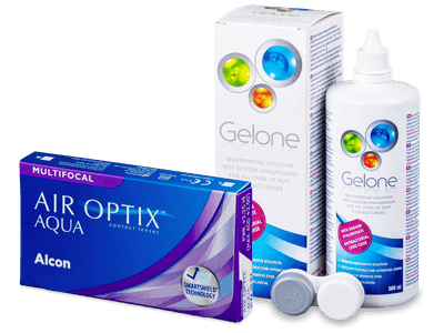 Air Optix Aqua Multifocal (6 Lentillas) + Líquido Gelone 360 ml