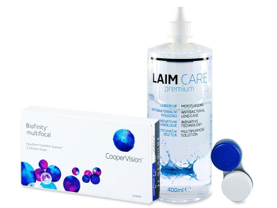 Biofinity Multifocal (3 lentillas) + Líquido Laim-Care 400ml
