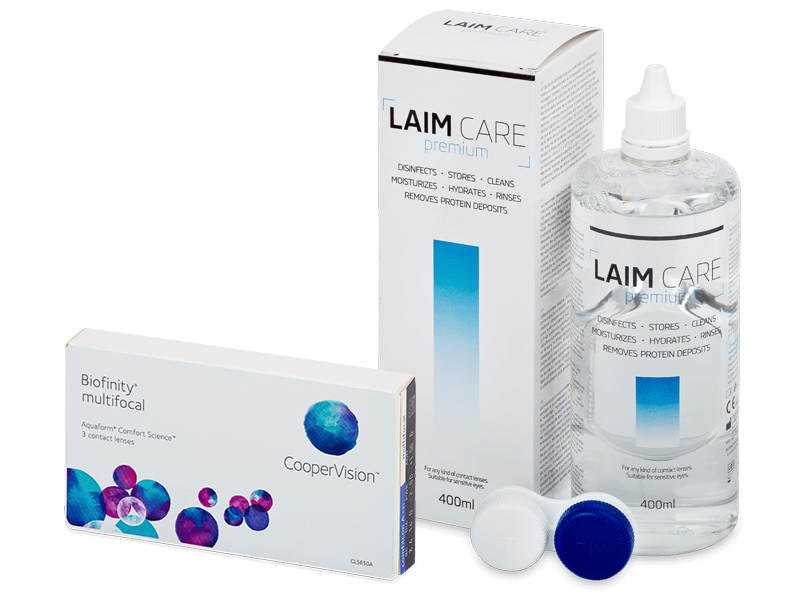 Biofinity Multifocal (3 lentillas) + Líquido Laim-Care 400ml - Pack ahorro