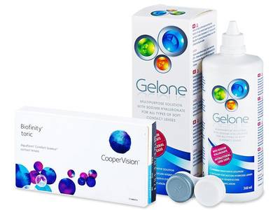 Biofinity Toric (3 lentillas) + Líquido Gelone 360ml