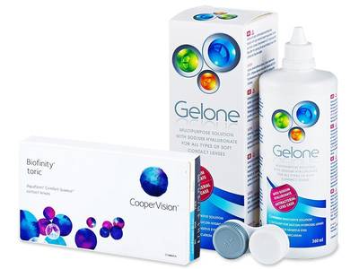 Biofinity Toric (3 lentillas) + Líquido Gelone 360ml