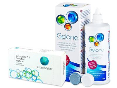 Biomedics 55 Evolution (6 Lentillas) + Líquido Gelone 360 ml