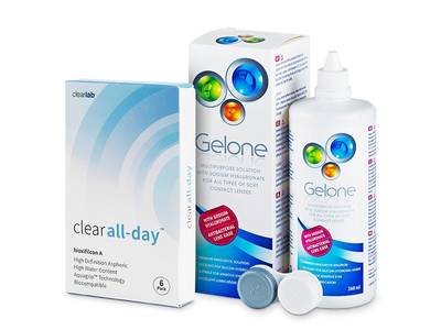 Clear All-Day (6 lentillas) + Líquido Gelone 360 ml - Pack ahorro