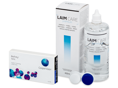 Biofinity Toric (3 lentillas) + Líquido Laim-Care 400ml