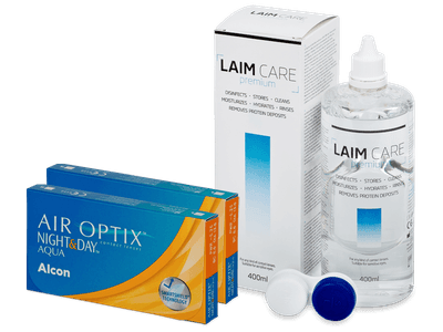 Air Optix Night and Day Aqua (2x 3 Lentillas) + Laim Care 400 ml