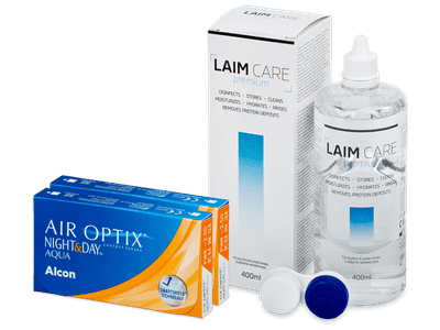 Air Optix Night and Day Aqua (2x 3 Lentillas) + Laim Care 400 ml