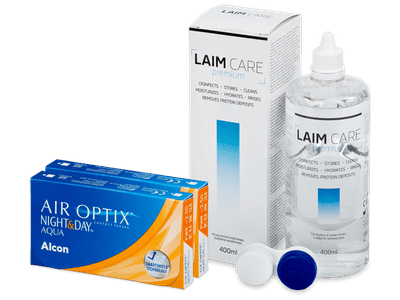 Air Optix Night and Day Aqua (2x 3 Lentillas) + Laim Care 400 ml