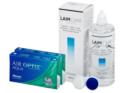 Air Optix Aqua (2x 3 Lentillas) + Laim Care 400 ml