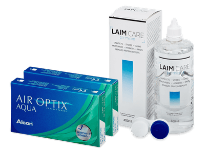Air Optix Aqua (2x 3 Lentillas) + Laim Care 400 ml
