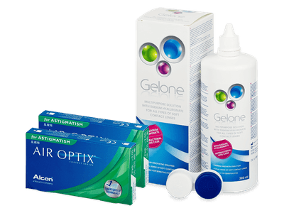 Air Optix for Astigmatism (2x3 Lentillas) + líquido Gelone 360 ml
