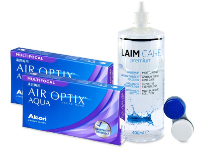 Air Optix Aqua Multifocal (2x3 Lentillas) + Laim Care 400ml - Diseño antiguo
