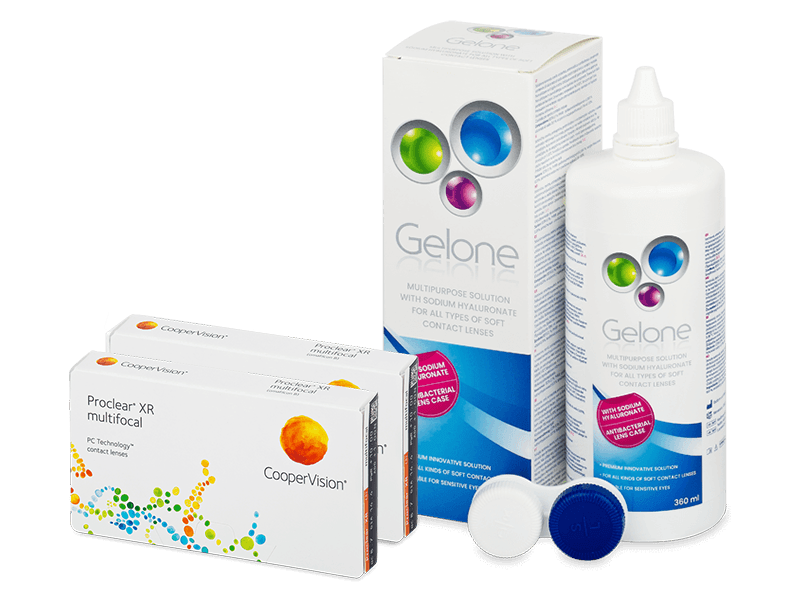 Proclear Multifocal XR (2x3 Lentillas) + líquido Gelone 360 ml - Pack ahorro