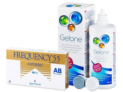 Frequency 55 Aspheric (6 Lentillas) + Líquido Gelone 360 ml
