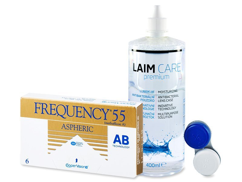 Frequency 55 Aspheric (6 Lentillas) + Líquido Laim-Care 400ml - Pack ahorro