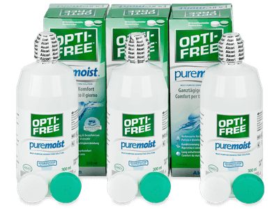 Líquido OPTI-FREE PureMoist 3 x 300 ml - Pack ahorro - solución triple