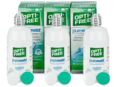 Líquido OPTI-FREE PureMoist 3 x 300 ml - Pack ahorro - solución triple