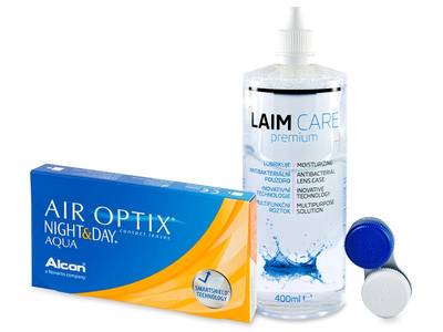 Air Optix Night and Day Aqua (6 lentillas) + Laim Care 400 ml - Diseño antiguo