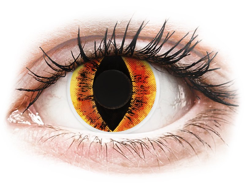 ColourVUE Crazy Lens - Saurons Eye - Sin graduación (2 lentillas) - Lentillas de colores