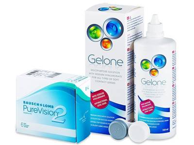 PureVision 2 (6 lentillas) + Líquido Gelone 360ml