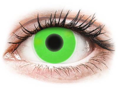 ColourVUE Crazy Glow Green - Sin graduación