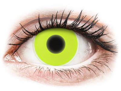 ColourVUE Crazy Glow Yellow - Sin graduación (2 lentillas)