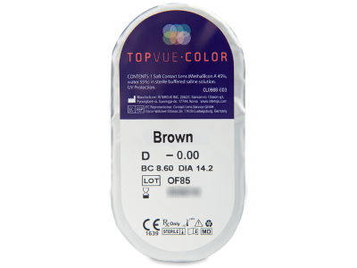 TopVue Color - Brown - Sin graduación (2 Lentillas) - Previsualización del blister