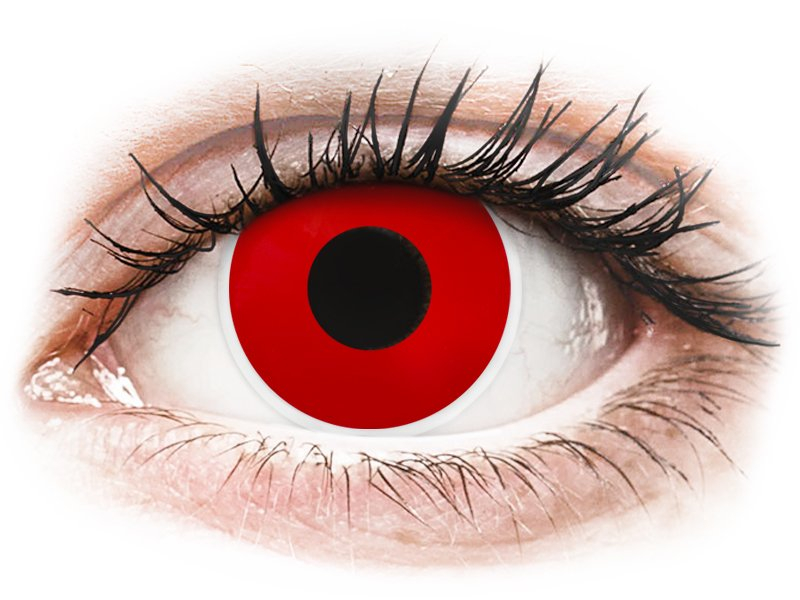 ColourVUE Crazy Lens - Red Devil - Diarias sin graduación (2 Lentillas) - Coloured conact lenses