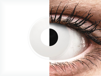 ColourVUE Crazy Lens - Whiteout - Diarias sin graduación (2 Lentillas)