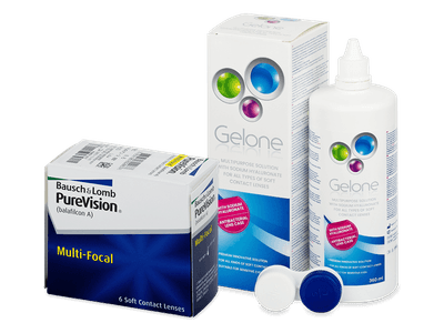 PureVision Multi-Focal (6 Lentillas) + líquido Gelone 360 ml - Pack ahorro