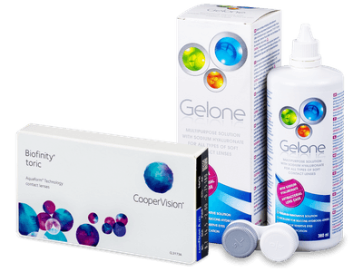 Biofinity Toric (6 lentillas) + Líquido Gelone 360ml