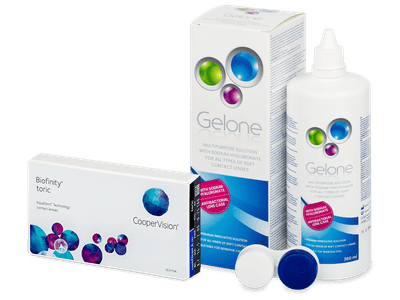 Biofinity Toric (6 lentillas) + líquido Gelone 360 ml