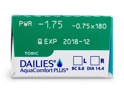 Dailies AquaComfort Plus Toric (30 lentillas) - Previsualización de atributos