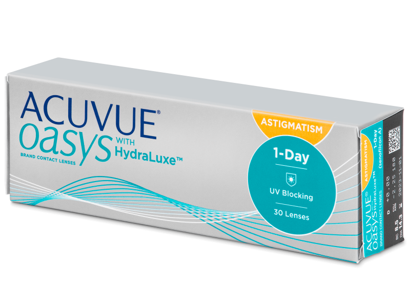 Acuvue Oasys 1-Day with HydraLuxe for Astigmatism (30 lentillas) - Lentillas tóricas