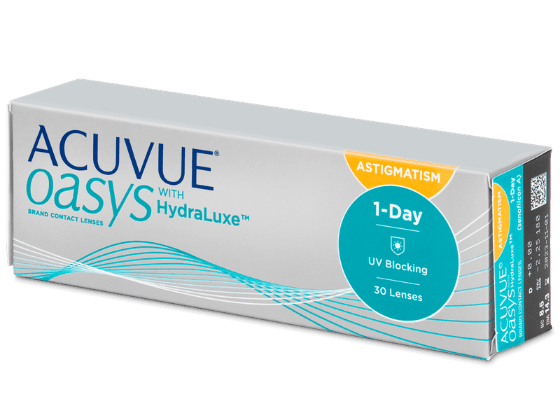 Acuvue Oasys 1-Day with HydraLuxe for Astigmatism (30 lentillas) - Lentillas tóricas