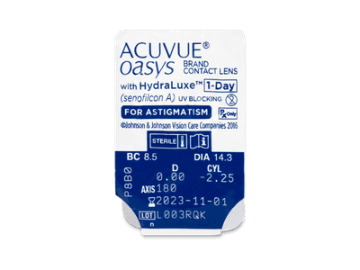 Acuvue Oasys 1-Day with HydraLuxe for Astigmatism (30 lentillas) - Previsualización del blister