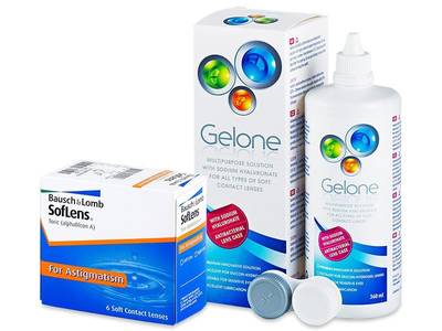 SofLens Toric (6 Lentillas) + líquido Gelone 360 ml - Diseño antiguo